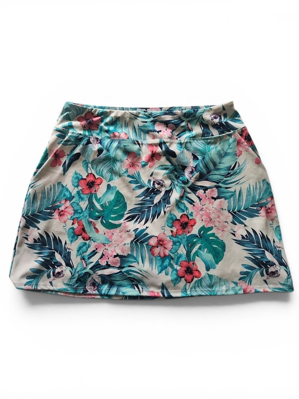 Tommy Bahama Floral Tropical Print Skort in Teal, Pink, Green